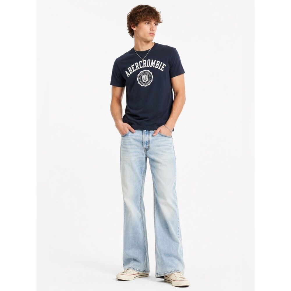 Abercrombie & Fitch Mens Vintage Flare Jeans 29x32 Light Wash Y2K 90s Made USA
